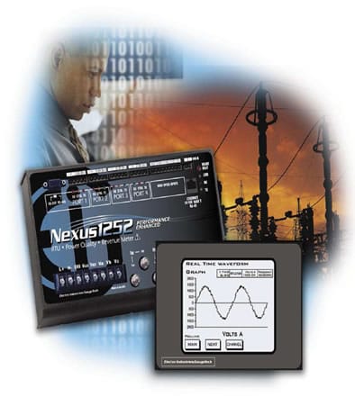 Analizador calidad energ�a, registrador forma onda