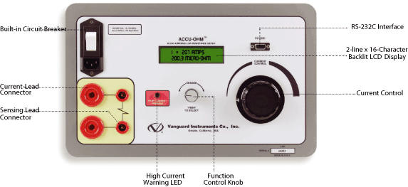 Características detalladas del micróhmetro de resistencias bajas Accu-Ohm 200 - Imagen
