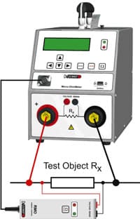 microhmetro con control remoto