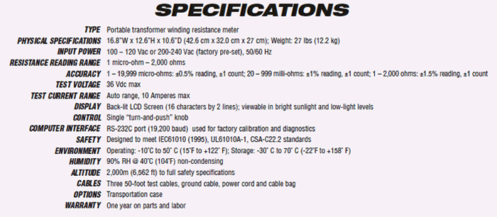 WRM-10 Detail especs