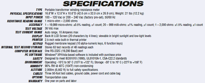 WRM-10p - Detail especs.