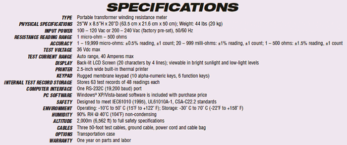 WRM-40 - Detail especs.