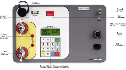micro-ohmmeter to measure EHV circuit breaker contact resistances